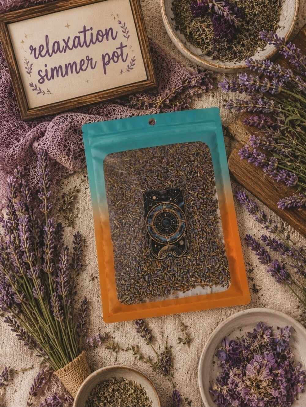 4/$15 Lavender Clary Sage Simmer Pot - Sealed Pouch Air Freshener All Natural